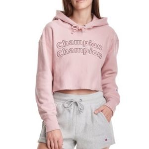 CHAMPION Reverse Weave Cropped Cut-Off Hoodie size XL